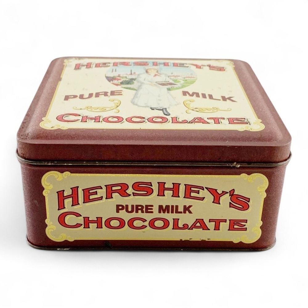 1992 Vintage Edition #2 Hersheys Pure Milk Chocolate Tin 1915 Hershey Girl​ - Picture 2 of 7
